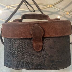 Antonio Scepi Made in Italy For Bonwit Teller Suede Vintage Crossbody Bag
